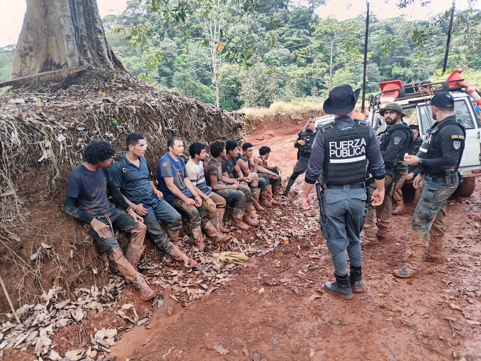 Tras una incursión en el cerro Conchudita oficiales de la Fuerza Pública detuvieron a 6 coligalleros el sábado 6 de marzo.