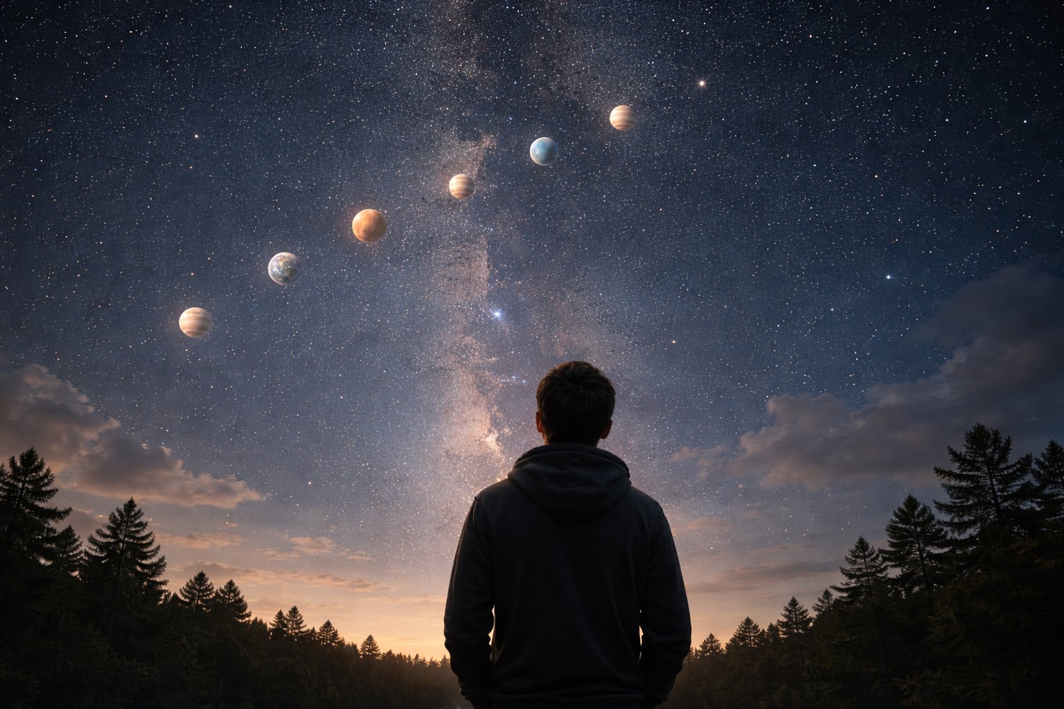 El 28 de febrero de 2026 se podrá observar una rara alineación de seis planetas tras la puesta del Sol. Cuatro serán visibles a simple vista.