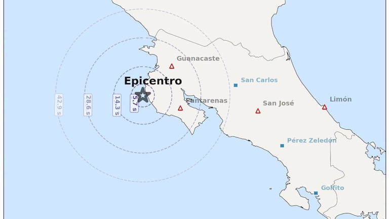 Temblor de magnitud preliminar de 3,7 se registra en Guanacaste