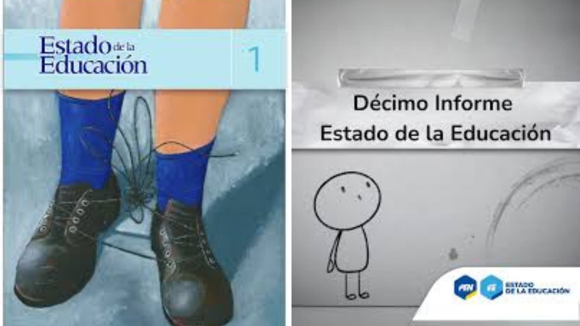 Portada de primer y décimo informes Estado de la Educación: años 2005 y 2025
