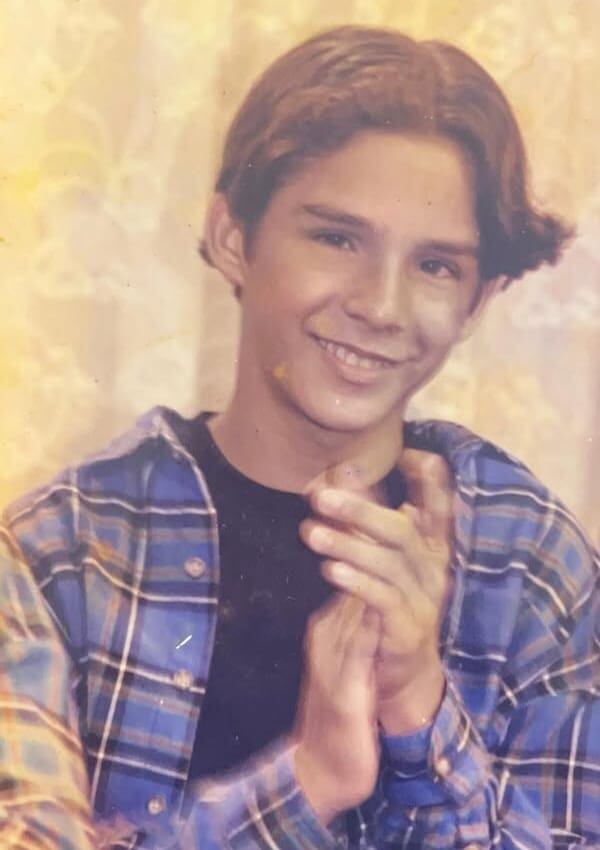 René Velazco de niño.