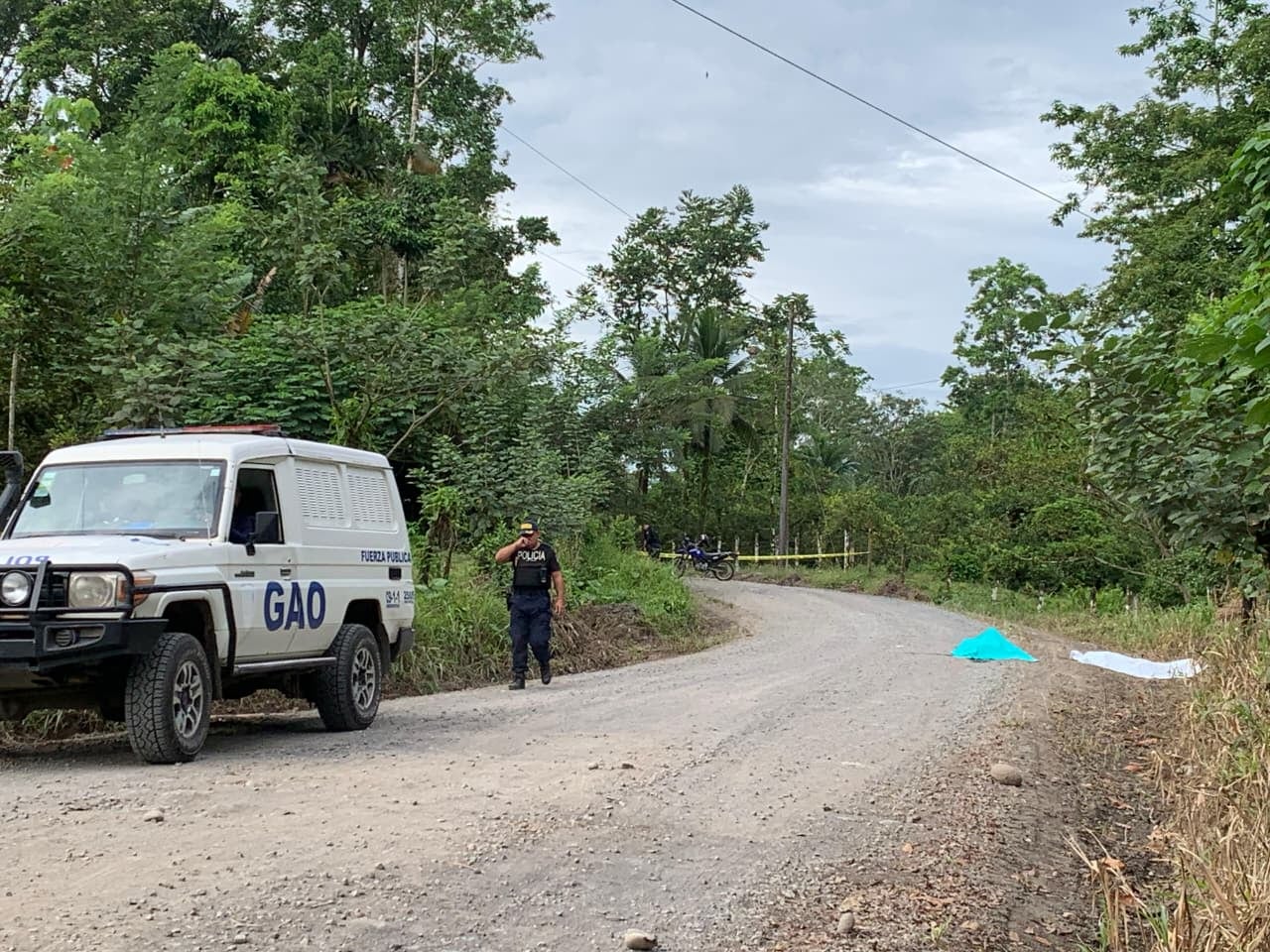 Un peón agrícola encontró dos cuerpos calcinados en la comunidad de Aguas Frías en la Roxana de Pococí.