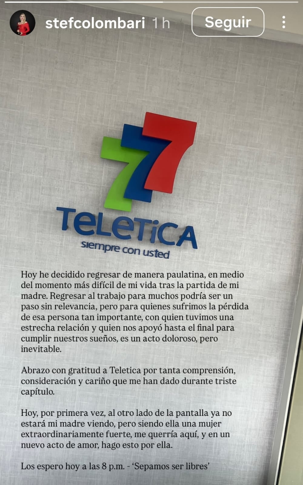 Stefanía Colombari Teletica