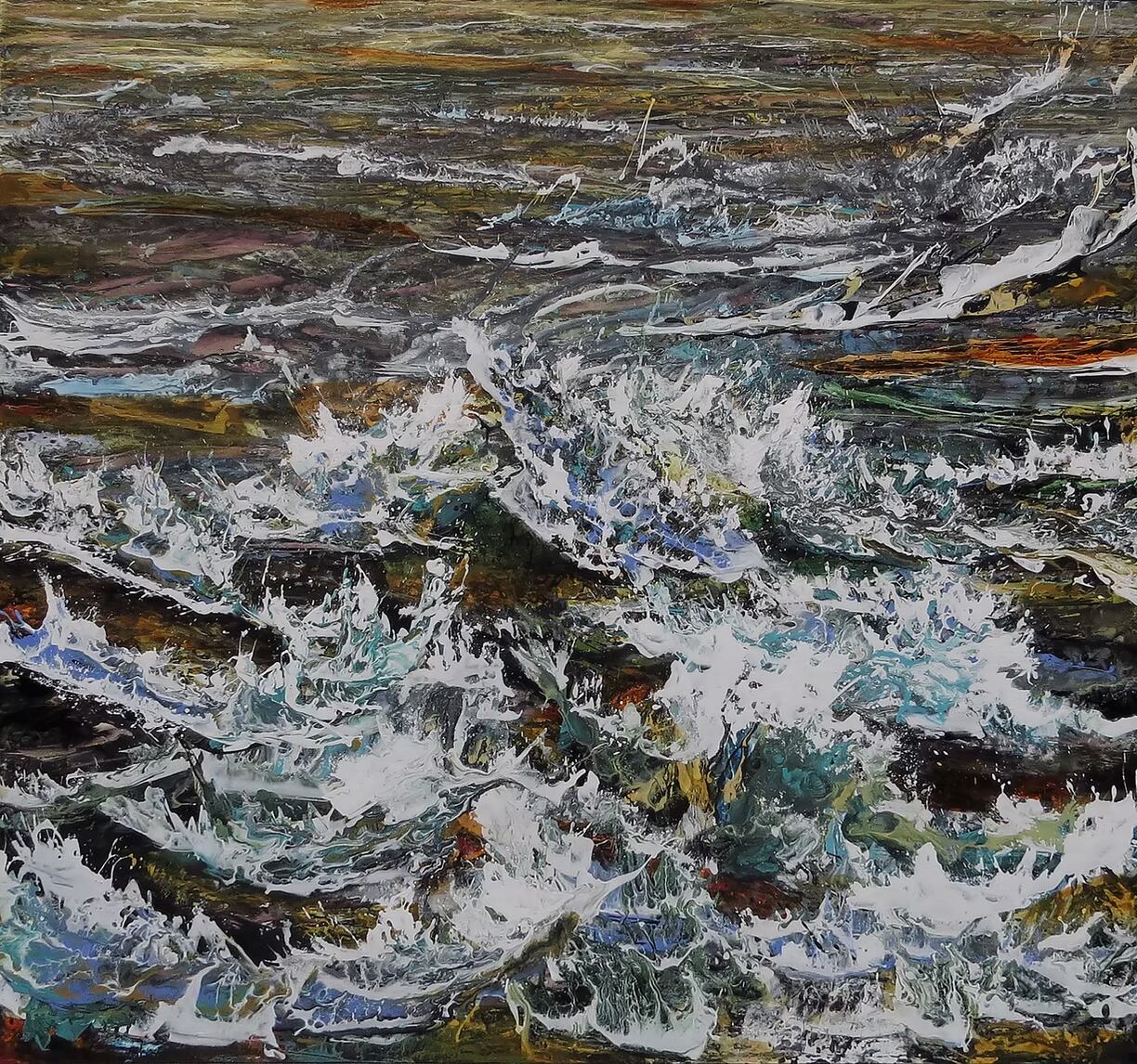 Álvaro Gómez - Sonidos del mar - Acrílico sobre tela - 160 x 170 cm - 2019