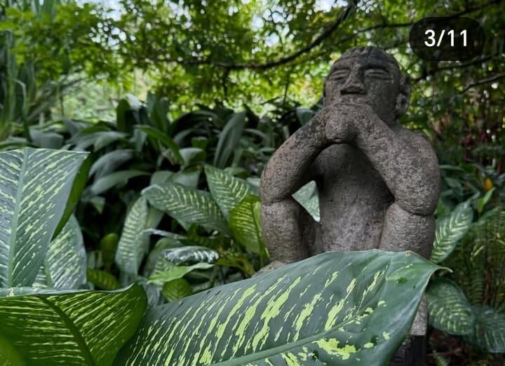 Imagen de una estatua indígena en piedra publicada por Gal Gadot de sus vacaciones en Costa Rica.