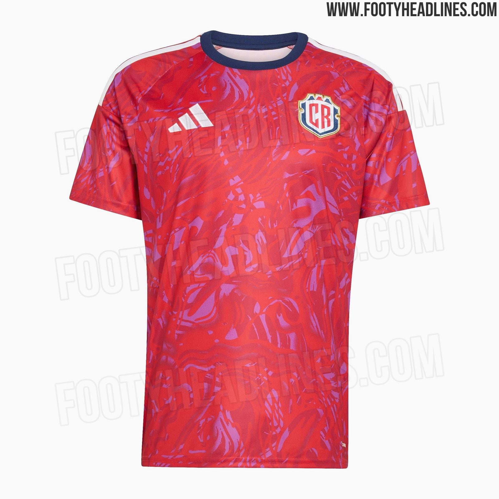 Esta es la camisa que se hizo pública como nuevo uniforme de la Selección de Costa Rica.