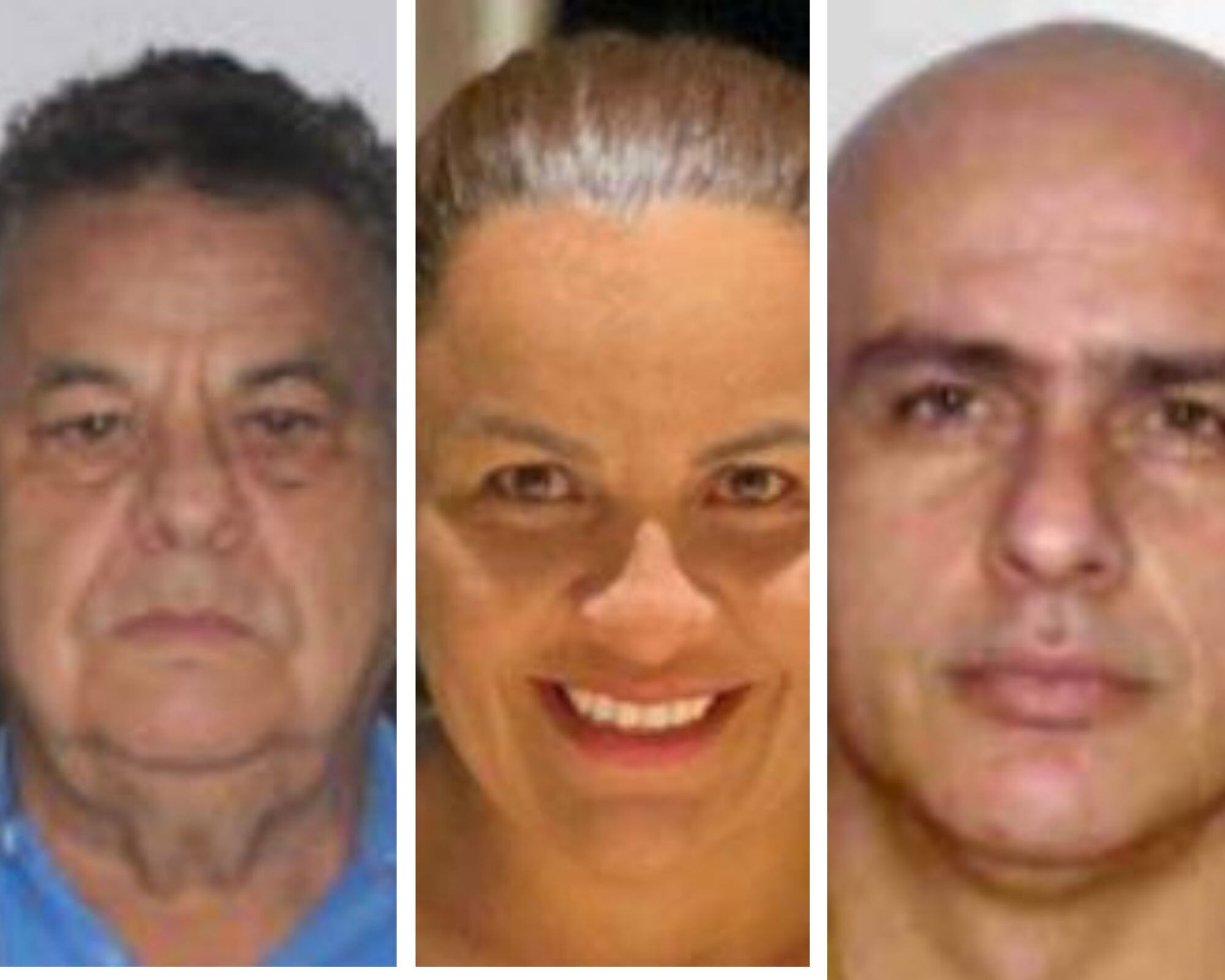 Wilson Soto (izquierda), Ericka Soto y Ólger Murillo figuran entre las personas más buscadas en Costa Rica por el OIJ. Foto: OIJ para LN.