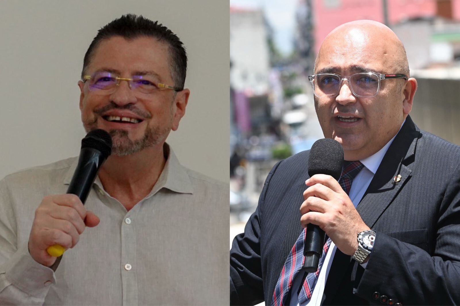 En la fotografía el diputado Alejandro Pacheco junto al presidente Rodrigo Chaves, al cual acusó de politizarla UEI.