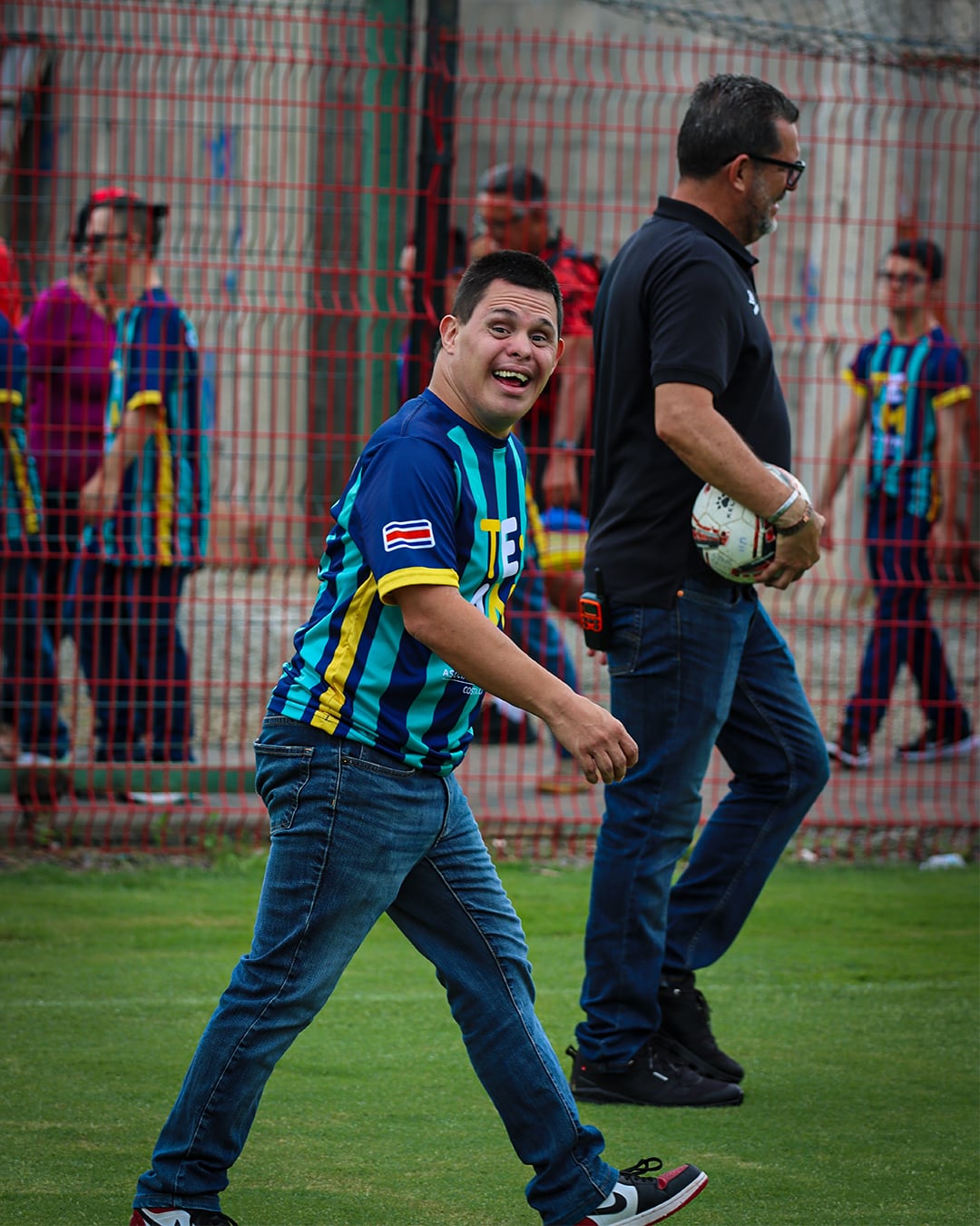Ir a la cancha en el CAR fue una gran felicidad para los integrantes de la Asociación Deportiva Team Down.