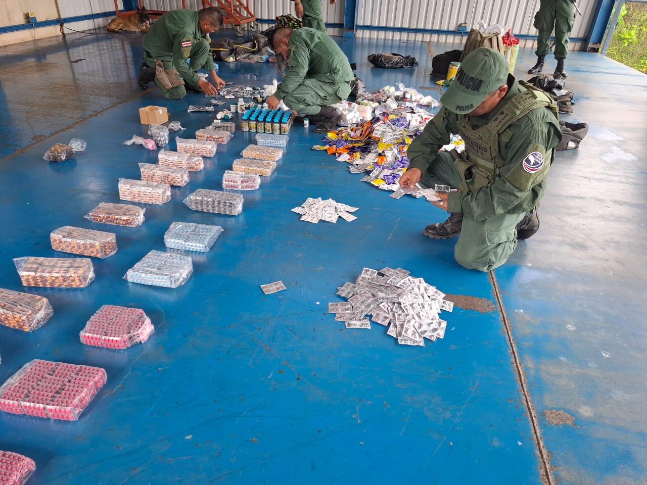 La Policía de Fronteras y el Ministerio de Salud realizaron en Los Chiles el decomiso de medicamentos ilegales más grande de la historia a una sola persona.