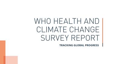 Documento: Reporte 2018 sobre cambio climático y salud de OMS