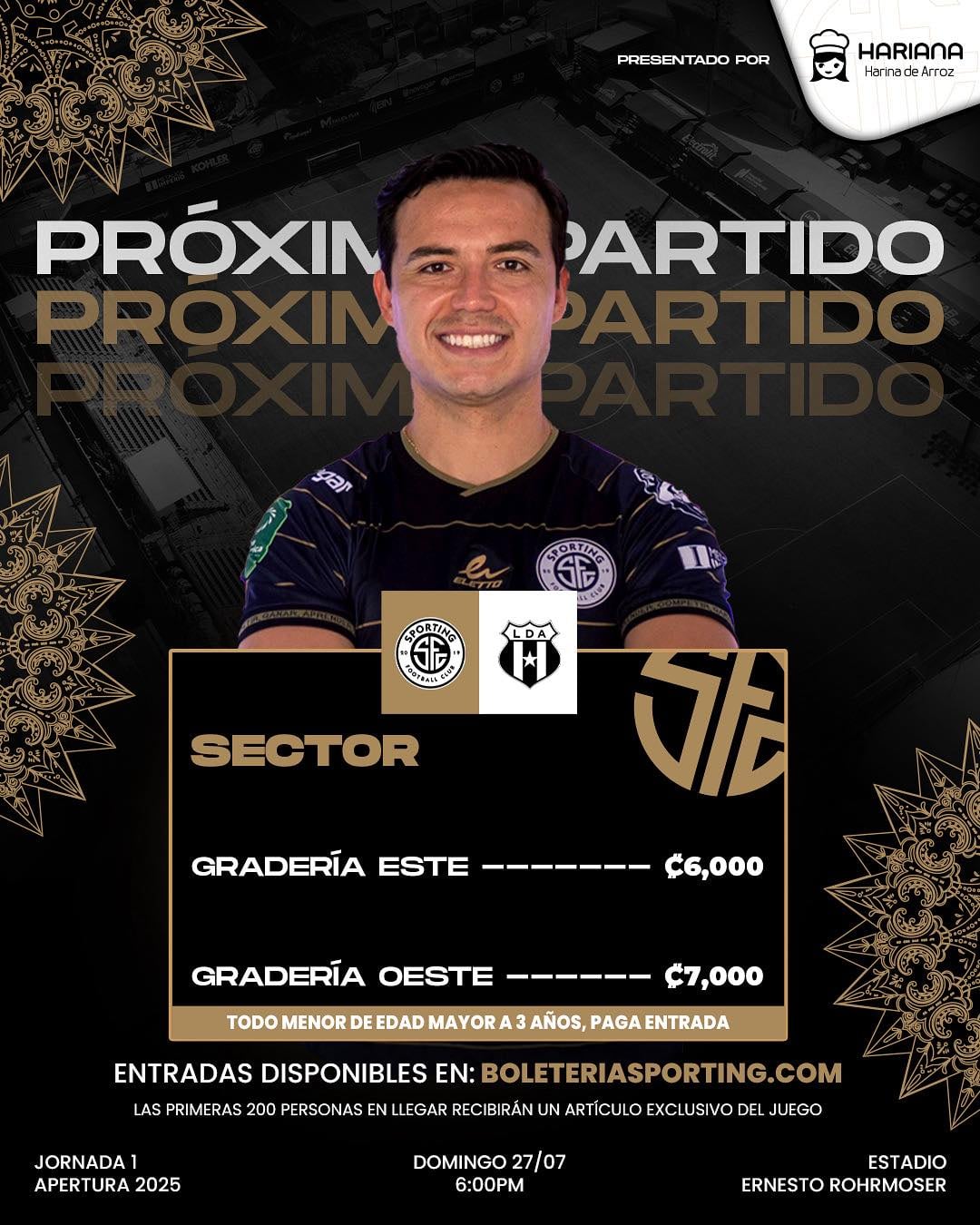 Estos son los precios para el partido entre Sporting y Liga Deportiva Alajuelense.