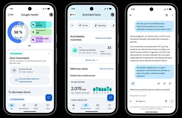 Aplicación Google Health
REMITIDA / HANDOUT por GOOGLE
Fotografía remitida a medios de comunicación exclusivamente para ilustrar la noticia a la que hace referencia la imagen, y citando la procedencia de la imagen en la firma
07/5/2026