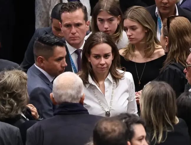 María Claudia Tarazona en el Salón Elíptico.