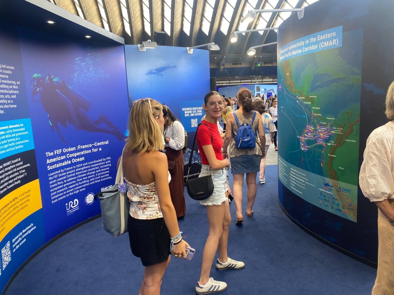 Costa Rica instaló en Niza, Francia, un pabellón con motivo de la Conferencia de Naciones Unidas sobre Océanos para mostrar su riqueza marina.