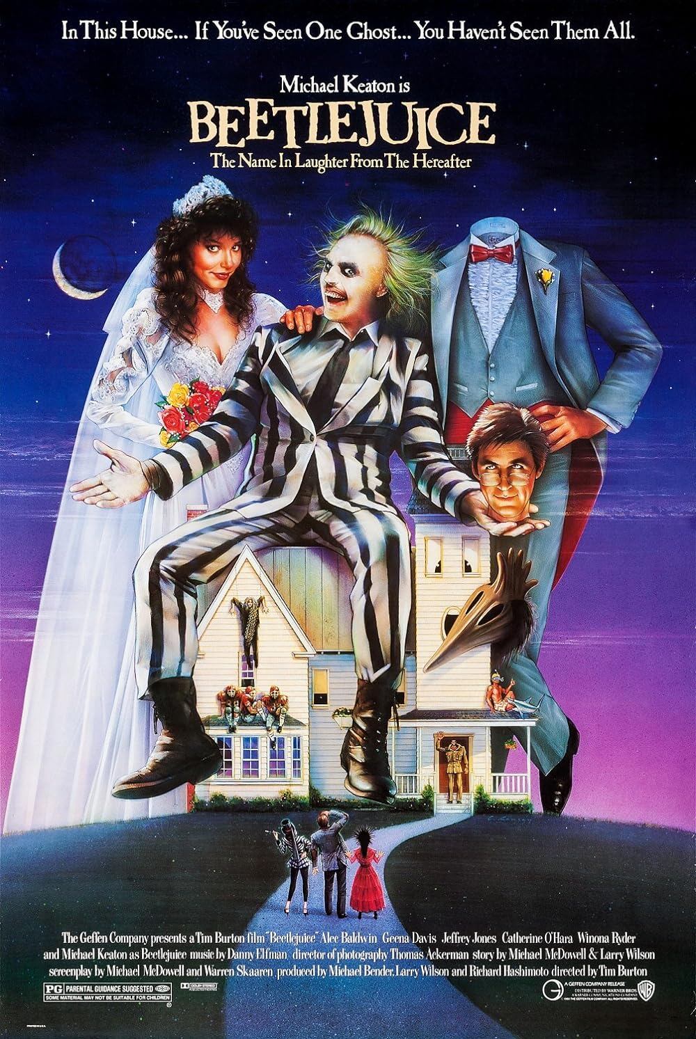 Este cartel, en el videoclub del barrio, fue mi primer encuentro con la película Beetlejuice a inicios de los noventa.