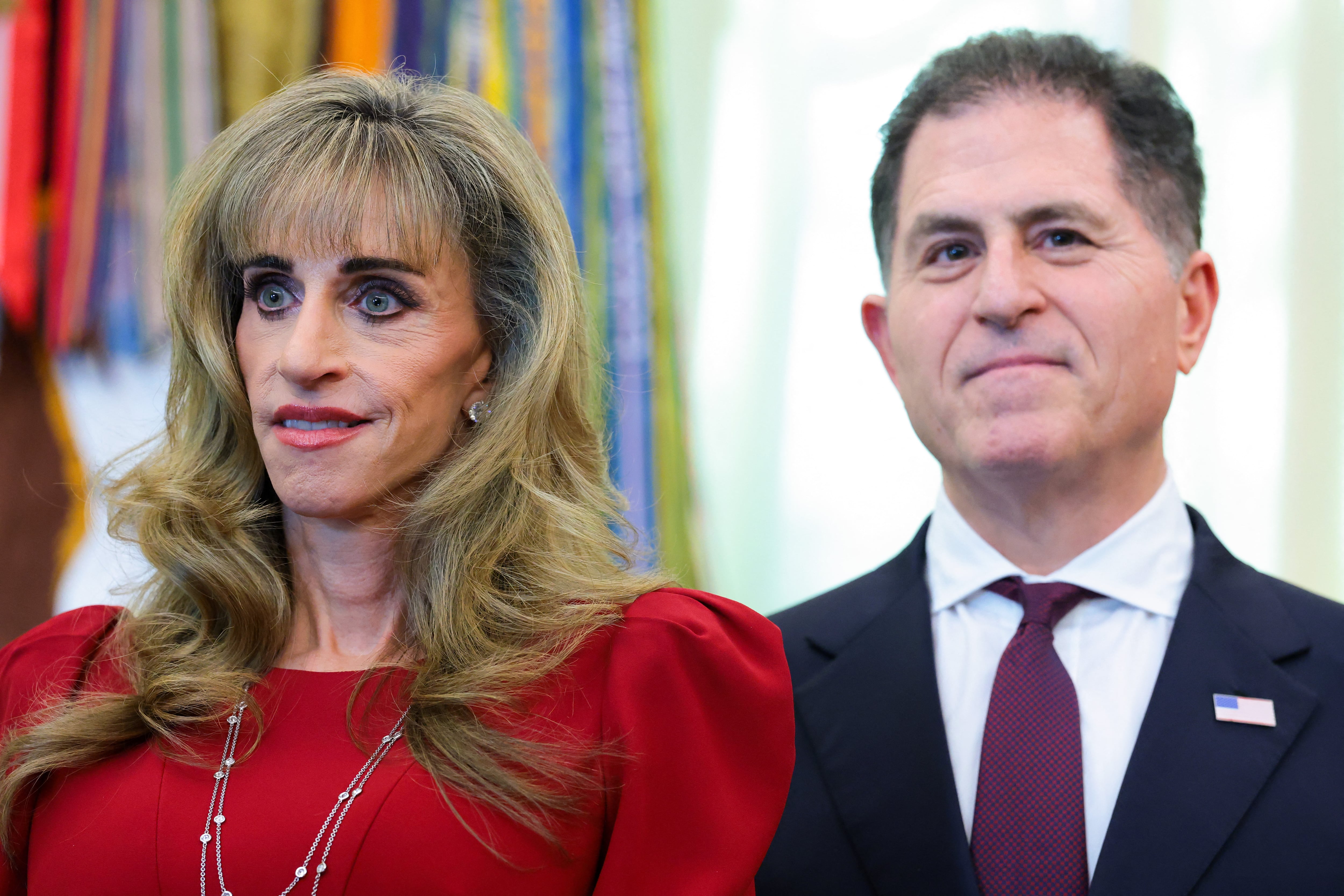 Susan Dell es una empresaria, diseñadora de moda y filántropa estadounidense; en la fotografía, junto a su esposo, Michael Dell, fundador de la compañía tecnológica Dell Technologies.