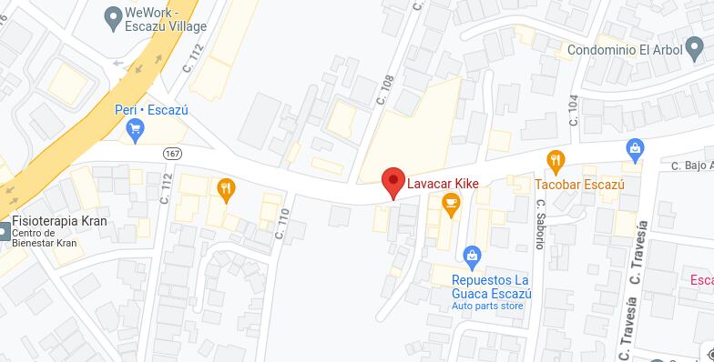 El homicidio doble ocurrió a pleno día en Escazú. Imagen:; Google maps