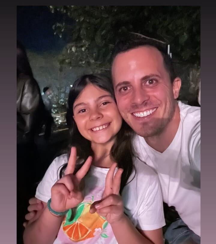 El chef Daniel Vargas junto a su hija Camila.