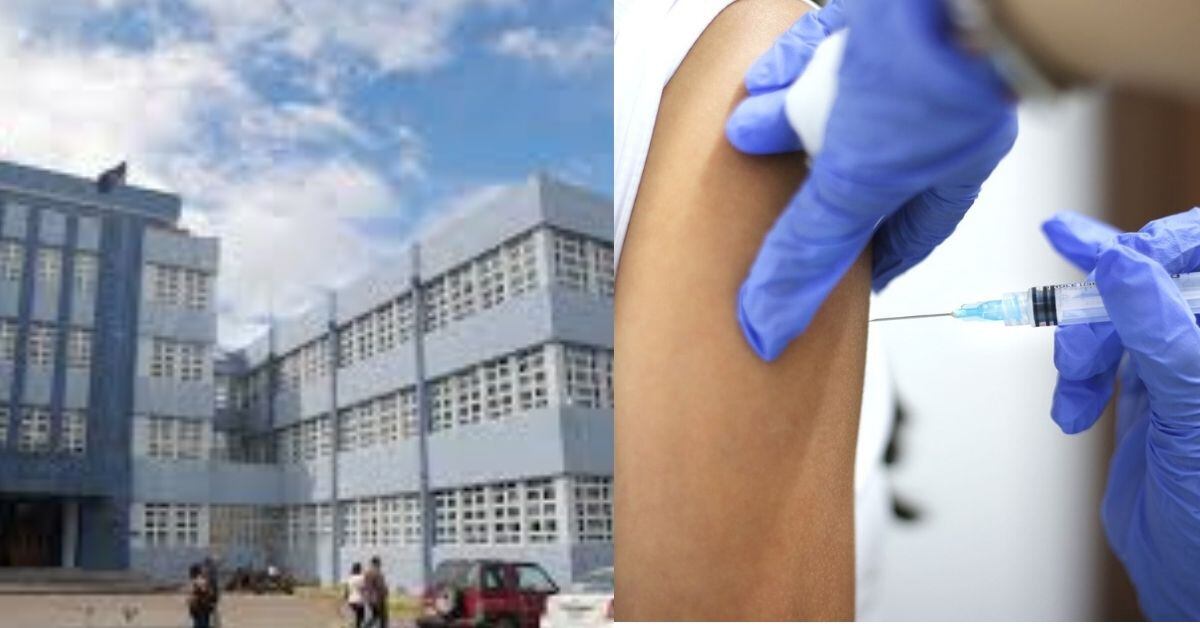 Una composición de fotografías: a la izquierda, el Ministerio de Salud de Costa Rica. A la derecha, un brazo recibe la vacuna.