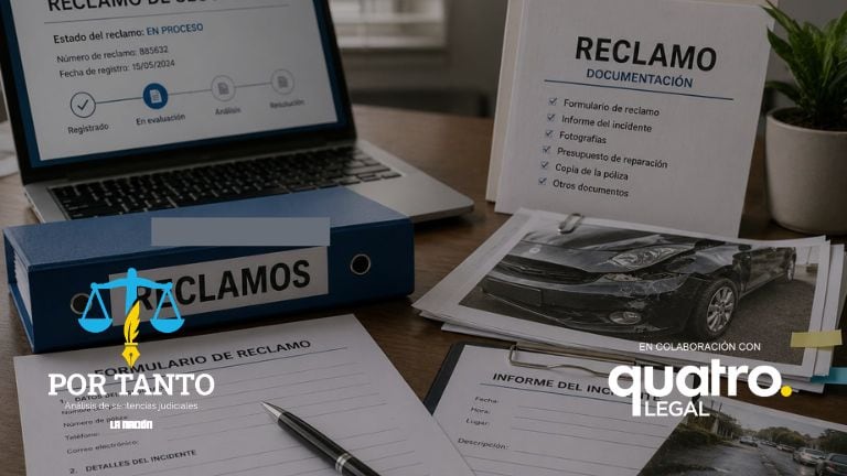en la imagen un escritorio con papeles para reclamo de seguro