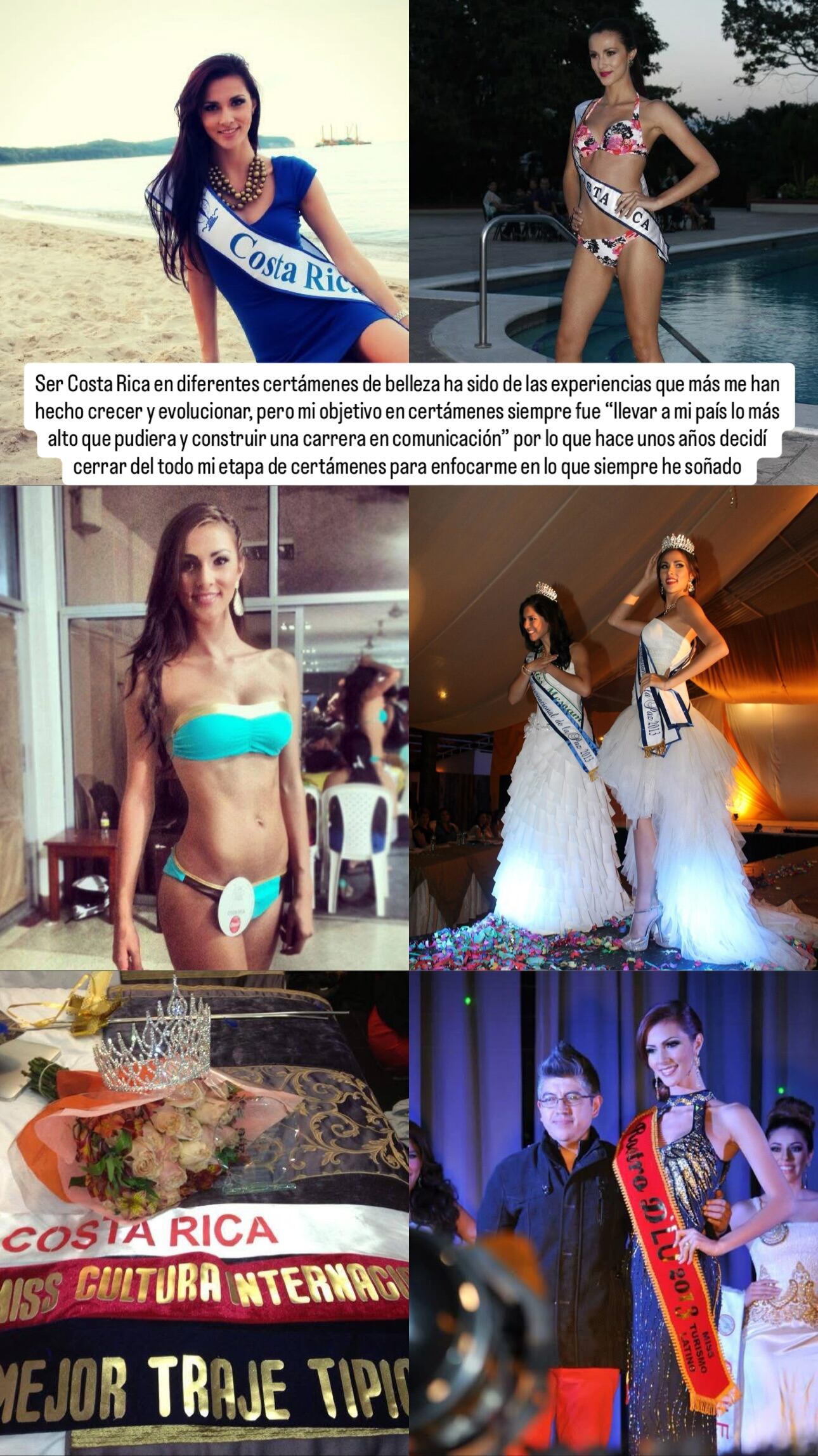 Karina Ramos fue la primera costarricense en clasificar al Miss Supranational. Después, participó en varios concursos de belleza.