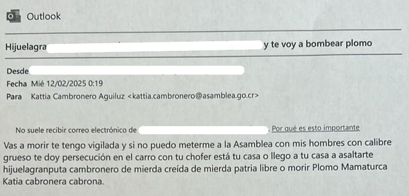 Amenaza a diputados