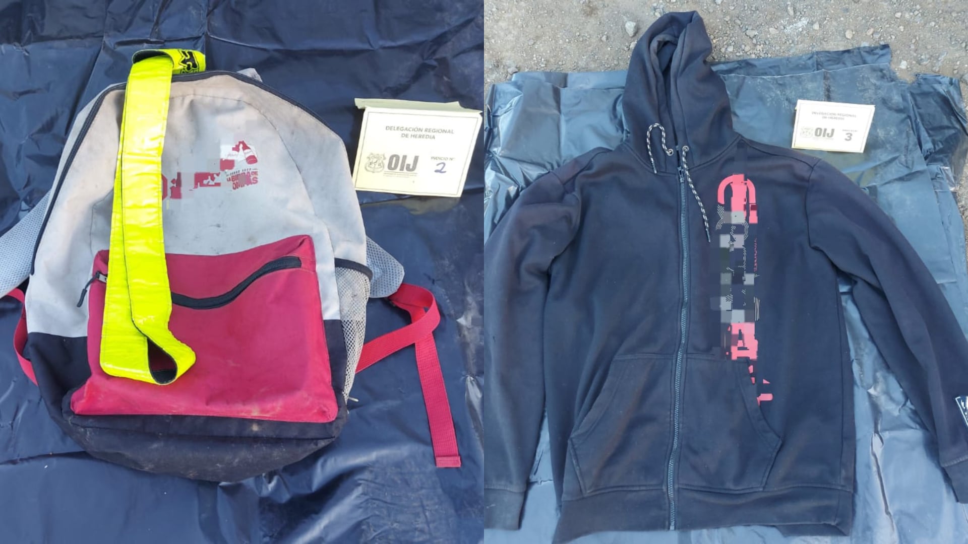 Tras la captura, el OIJ le decomisó varias prendas de vestir a Navarrete.