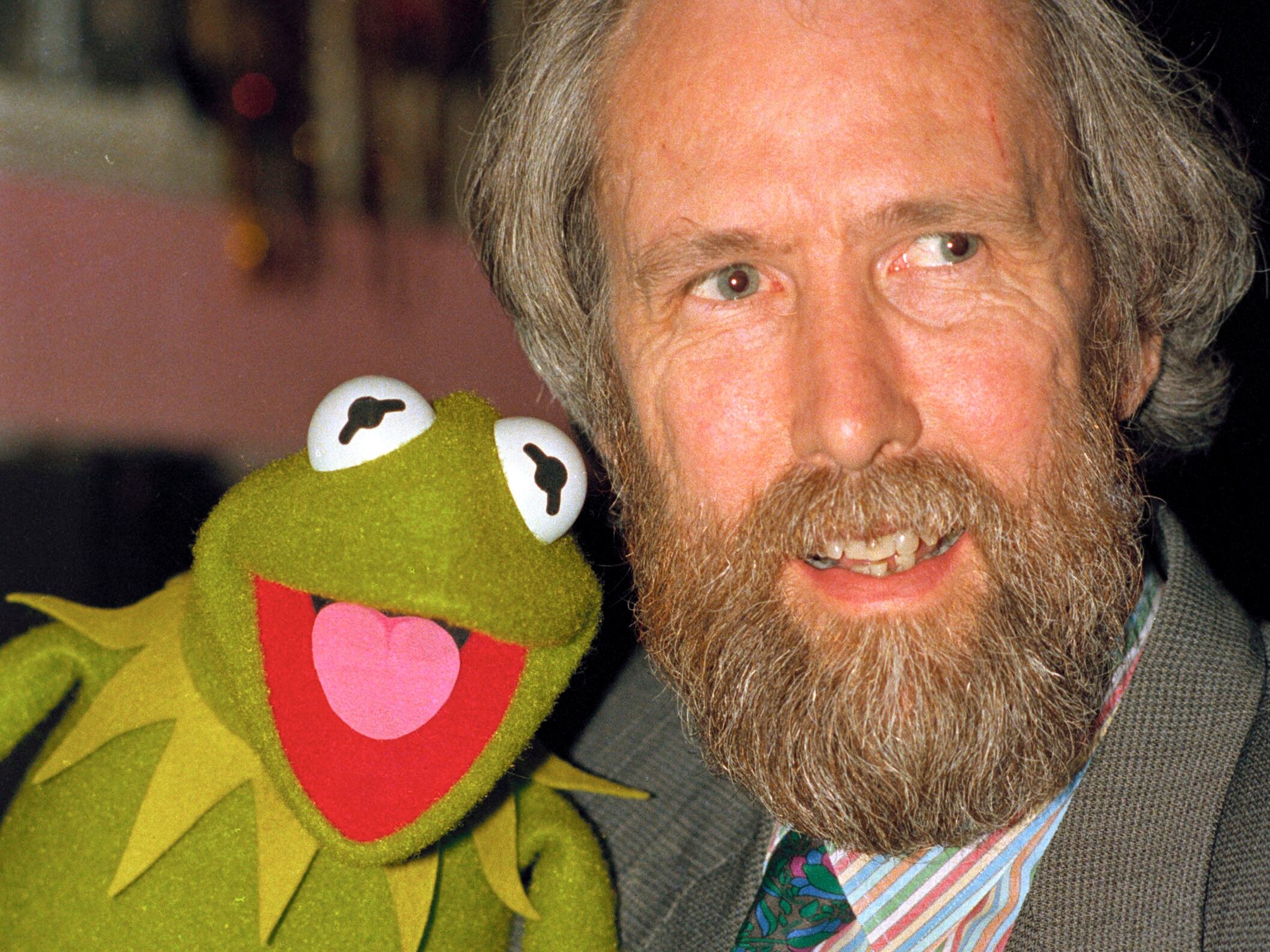 FILE - In this Feb. 1988 file photo, Jim Henson, creator of the Muppets, poses with Kermit the Frog. This first episode of “Sesame Street” aired in the fall of 1969. (AP Photo/File)