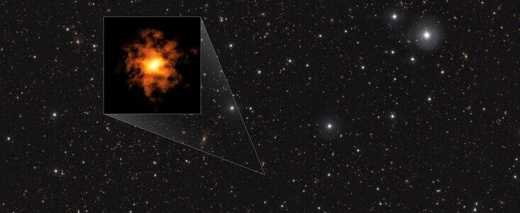 Detectan la galaxia más lejana con disco en rotación, REBELS-25, revelando un universo temprano más organizado de lo esperado.