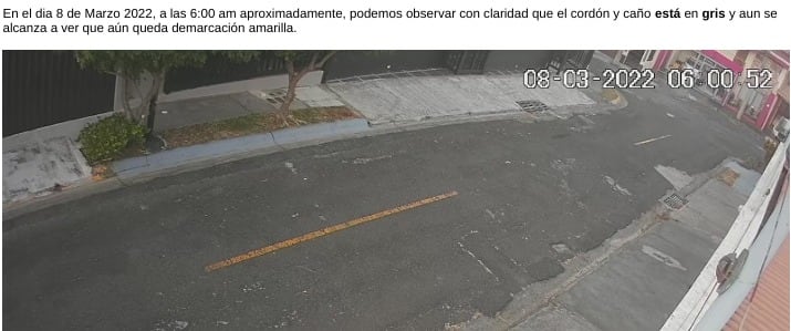 Vecinos del residencial Lomas de San Pablo, en San Pablo de Heredia, denunciaron ante la municipalidad local en 2022, que el sospechoso de agredir a una jueza, habría pintado de gris una zona amarilla de la comunidad, lo que infringe la ley.