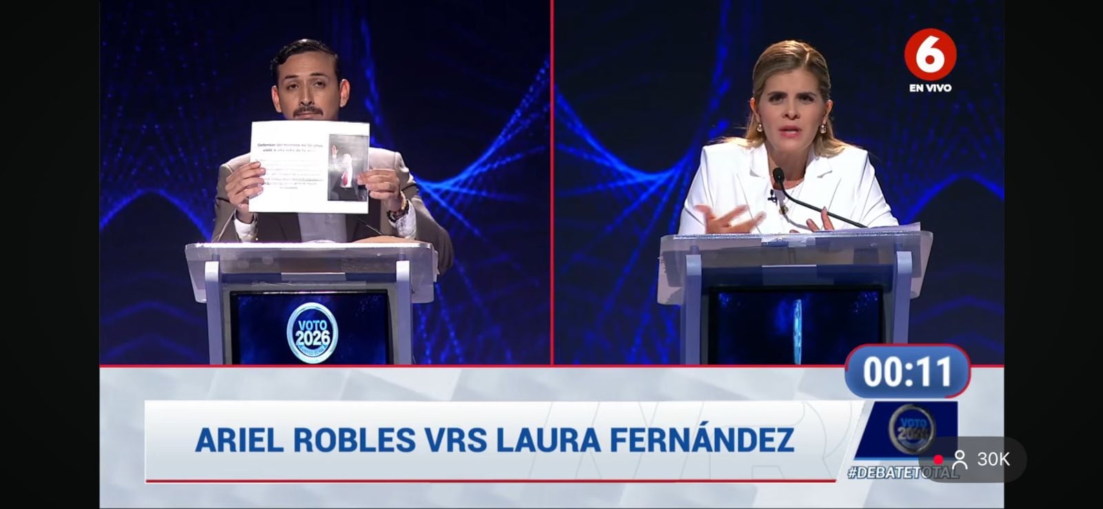 Ariel Robles muestra a Laura Fernández el antecedente de José Miguel Villalobos, en que calificó de normal una relación sexual entre un adulto y una menor de edad.