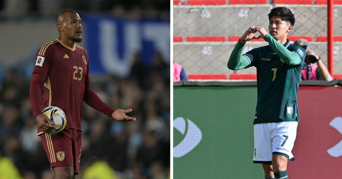 Salomón Rondón de Venezuela y Miguel Terceros de Bolivia, figuras en busca del boleto al repechaje del Mundial 2026.