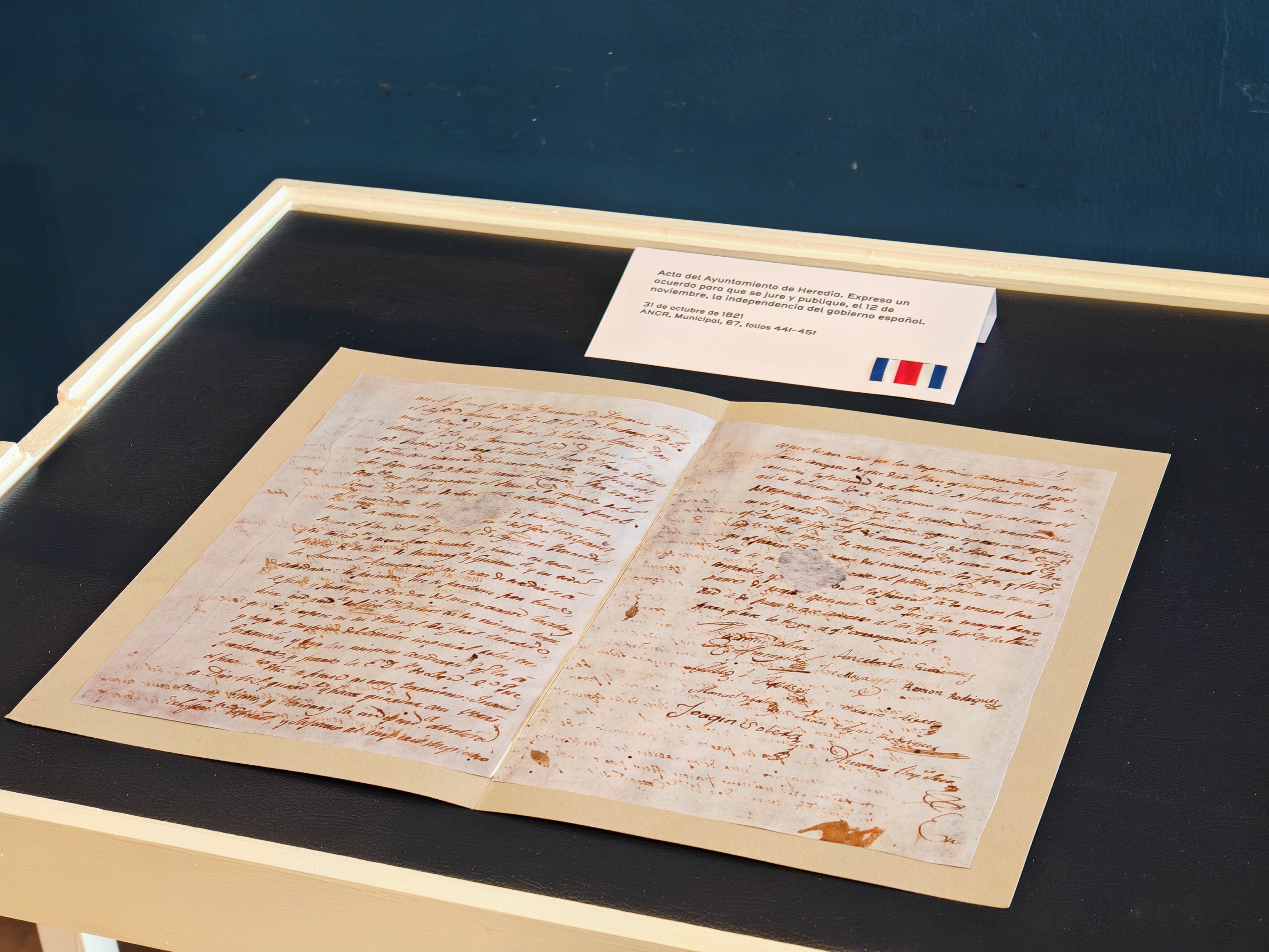 El ayuntamiento de Heredia firmó su declaratoria de Independencia de España.
Fotografía: Archivo Nacional