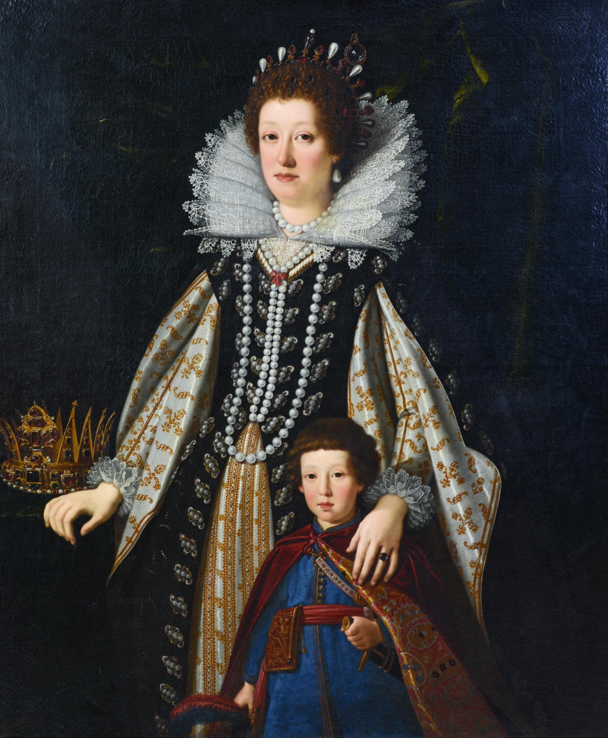 El Florentino en la cabeza de la Archiduquesa Maria Maddalena de Austria (1589-1631) con su hijo Ferdinando II de' Medici (1610-1670).
