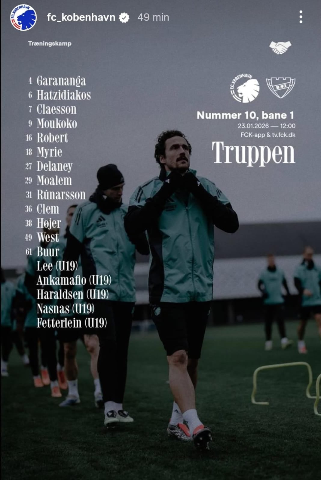 Así anunció la presencia de Kenay Myrie el Copenhague de Dinamarca.