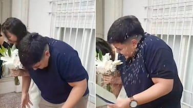 Novio termina su boda en urgencias por un grano de arroz, esto fue lo que pasó