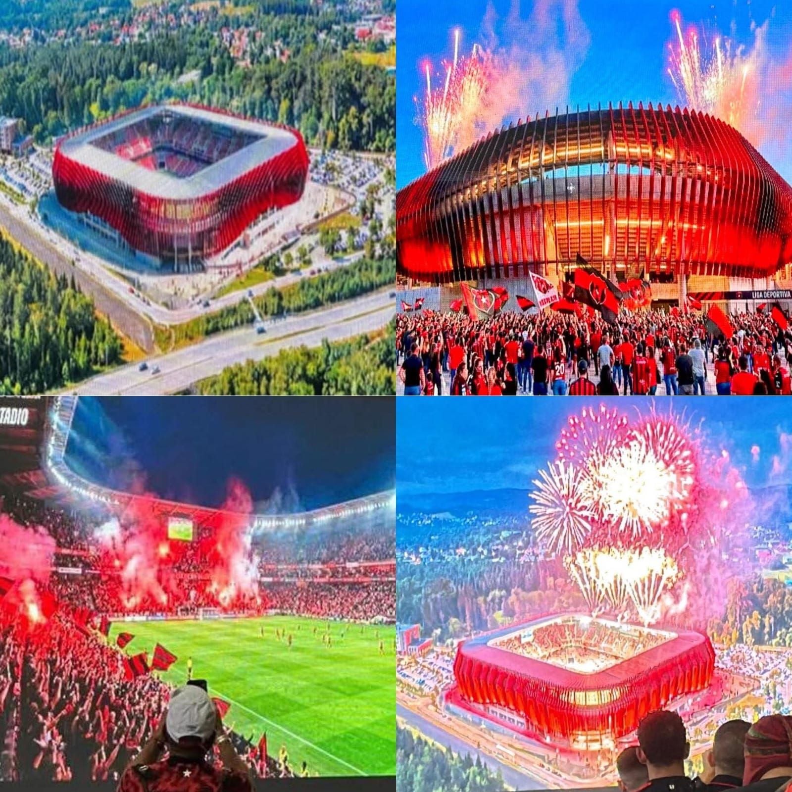 Estas imágenes corresponden al anteproyecto del nuevo estadio de Liga Deportiva Alajuelense.