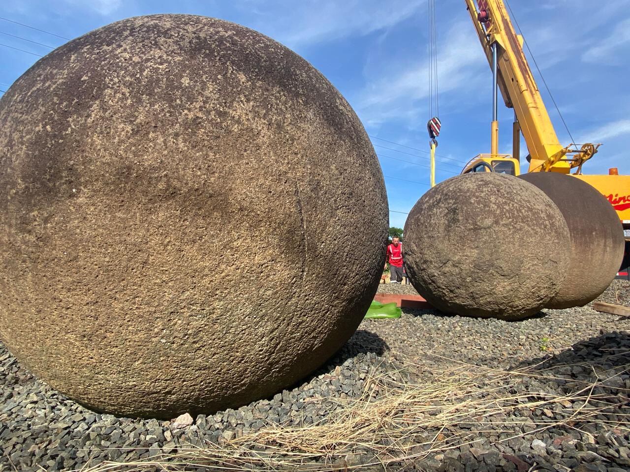 El traslado de las esferas precolombinas al Museo Nacional comenzó a las 7:30 a. m.
Fotografía: Museo Nacional