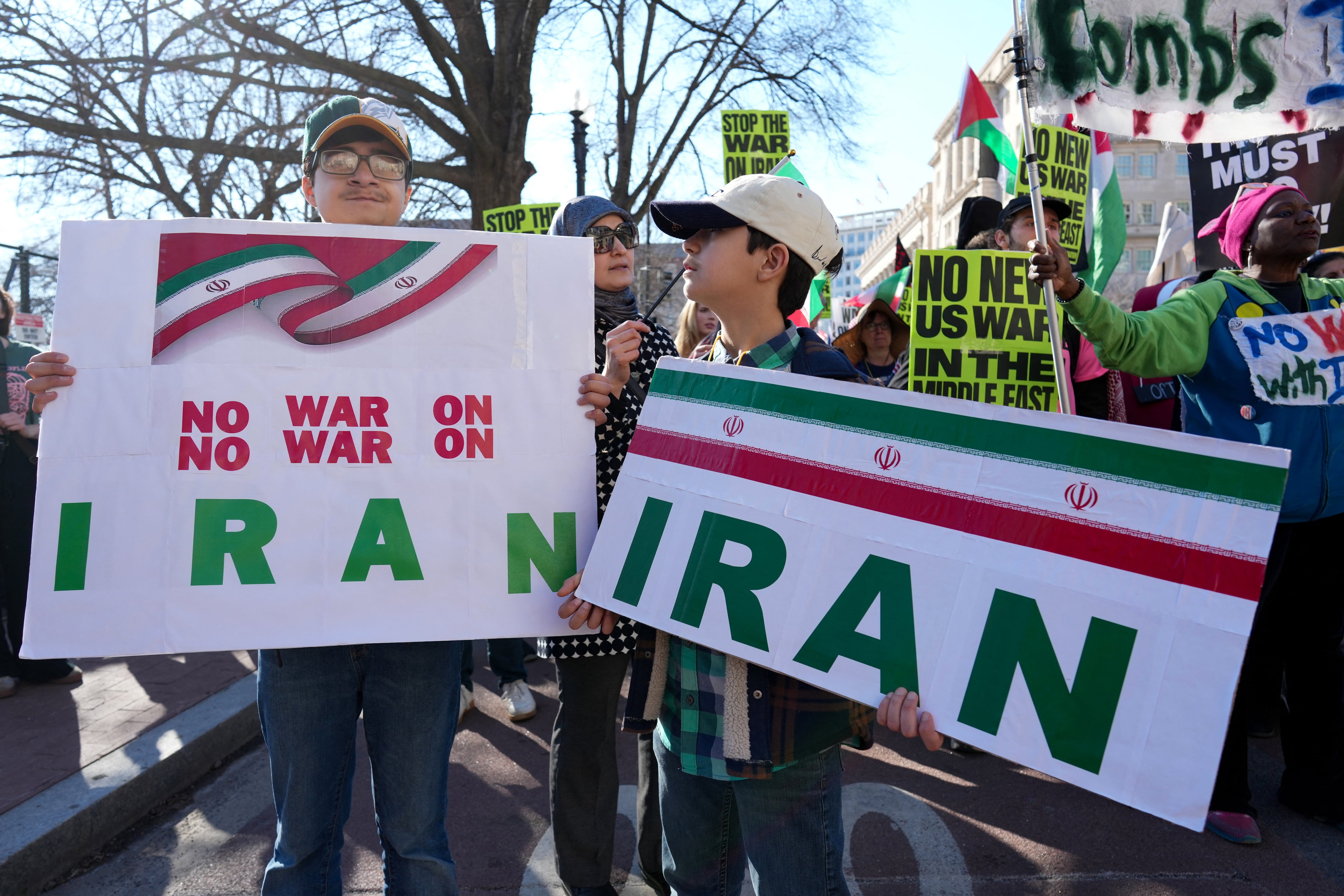 Protestas en Washington contra la guerra.