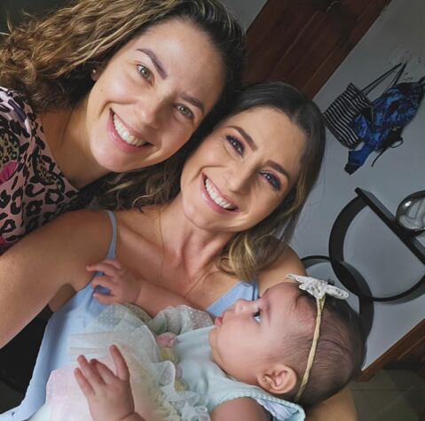 Natalia Monge, Lussania Víquez y su hija Antonella