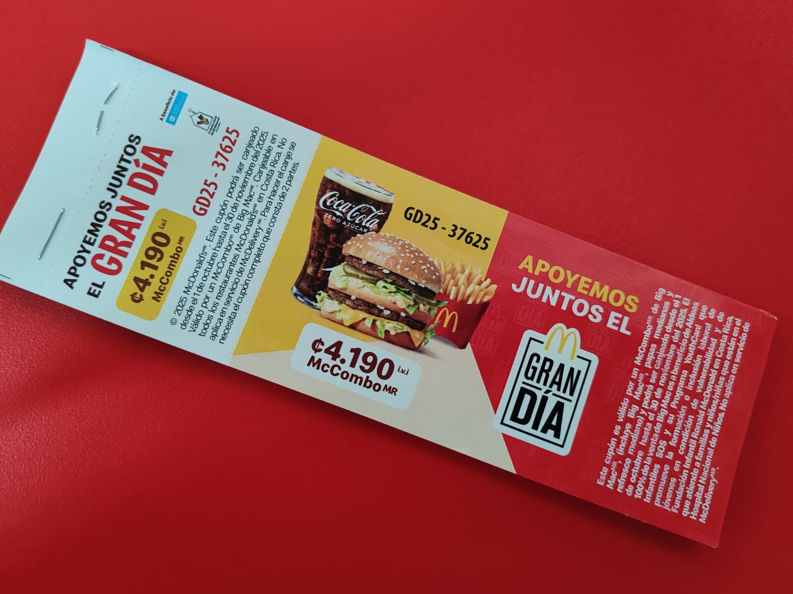 Gran Día, la jornada solidaria de McDonald’s que entrega el 100% de las ventas de Big Mac a ambas entidades, en 2024, logró recaudar 185 millones de colones, para que puedan continuar con el desarrollo de sus proyectos en beneficio de niños, familias y jóvenes en condición de vulnerabilidad.