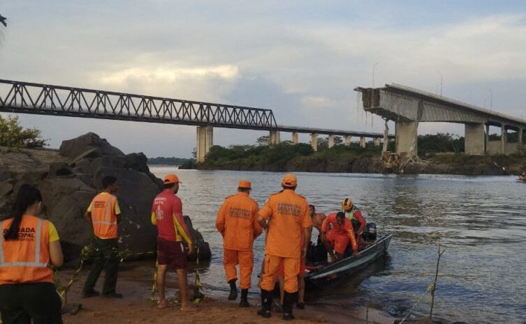 Desaparecidos por colapso de puente en estado de Tocantins, Brasil