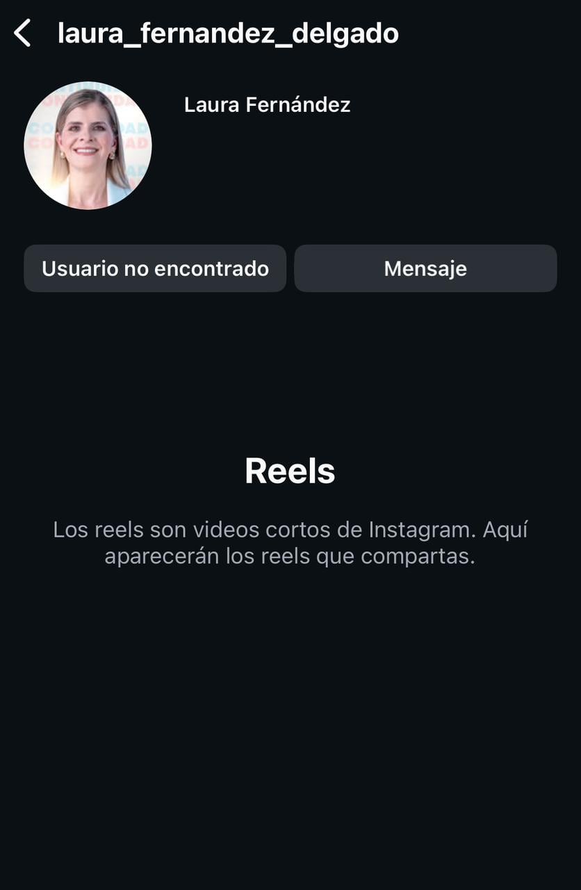 Mia Fink, joven activista de 19 años, afirmó que fue bloqueada por la cuenta oficial en Instagram de Laura Fernández, candidata presidencial del PPSO.