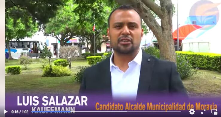 Luis Salazar Kauffmann cuando fue candidato a alcalde por Unidos Podemos.