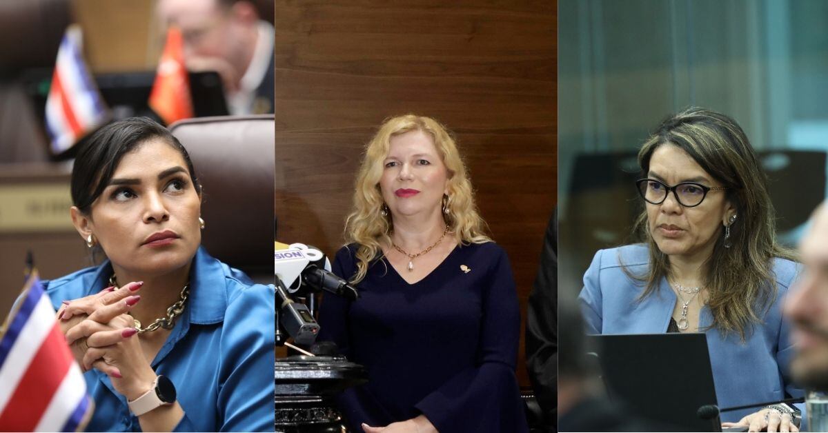 De izquierda a derecha, las diputadas Johanna Obando y Cynthia Córdoba, del Partido Liberal Progresista, y la auditora del ICE, Ana Sofía Machuca, en distintos eventos públicos.
