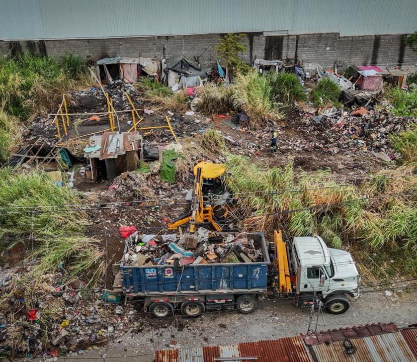 Intervención en El Pochote, distrito Hospital, donde la Policía Municipal de San José destruyó un búnker a cielo abierto.