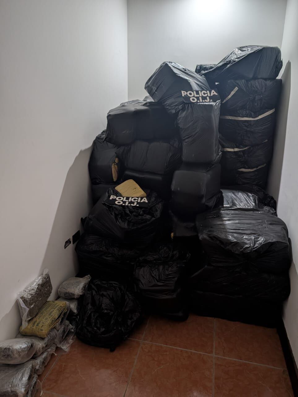 EL OIJ hizo un importante hallazgo de droga dentrode las viviendas