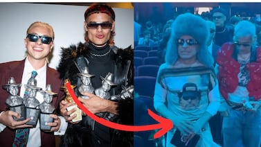 Así fue la curiosa e inesperada entrada de dos cantantes argentinos en los Premios Gardel; vea el video