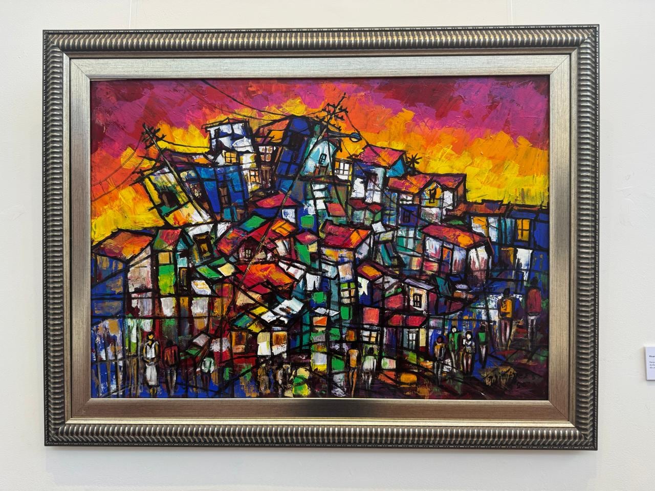 Paisaje urbano de Ricardo Jiménez Salazar expuesto en el Museo Calderón Guardia.